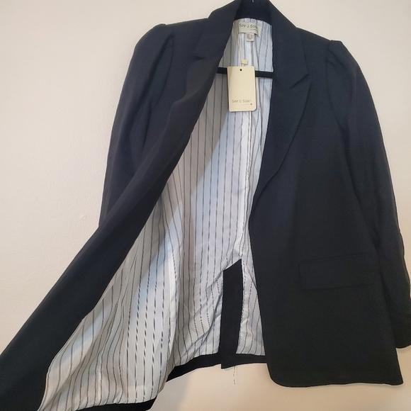 Black Career Blazer Jacket Size Small NWT Business Office - Picture 5 of 11